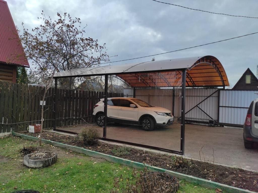 Прозрачные шторы ПВХ для навеса под автомобиль в посёлке Молоково